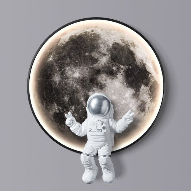 ChandelierDecor - Astronaut on Moon Wall Light: Illuminate with Space