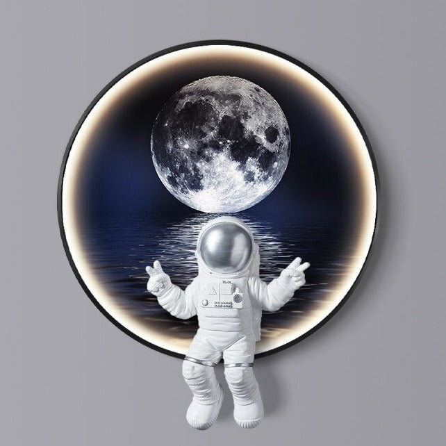 ChandelierDecor - Astronaut on Moon Wall Light: Illuminate with Space
