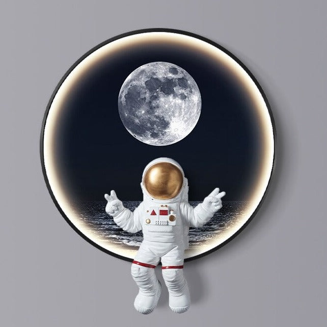 ChandelierDecor - Astronaut on Moon Wall Light: Illuminate with Space