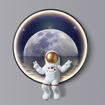 ChandelierDecor - Astronaut on Moon Wall Light: Illuminate with Space