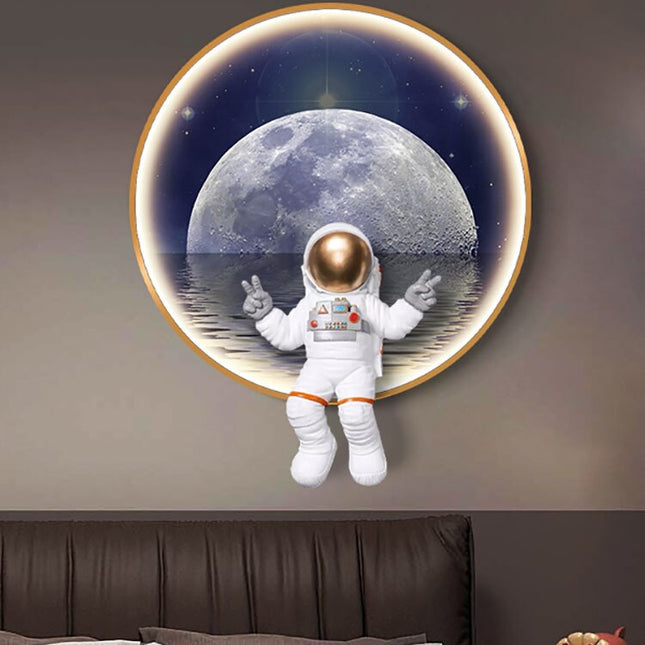 ChandelierDecor - Astronaut on Moon Wall Light: Illuminate with Space