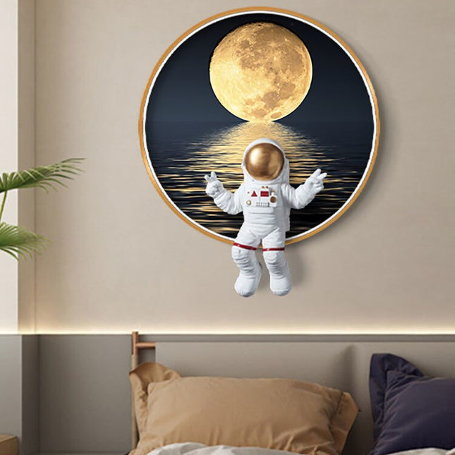 ChandelierDecor - Astronaut on Moon Wall Light: Illuminate with Space