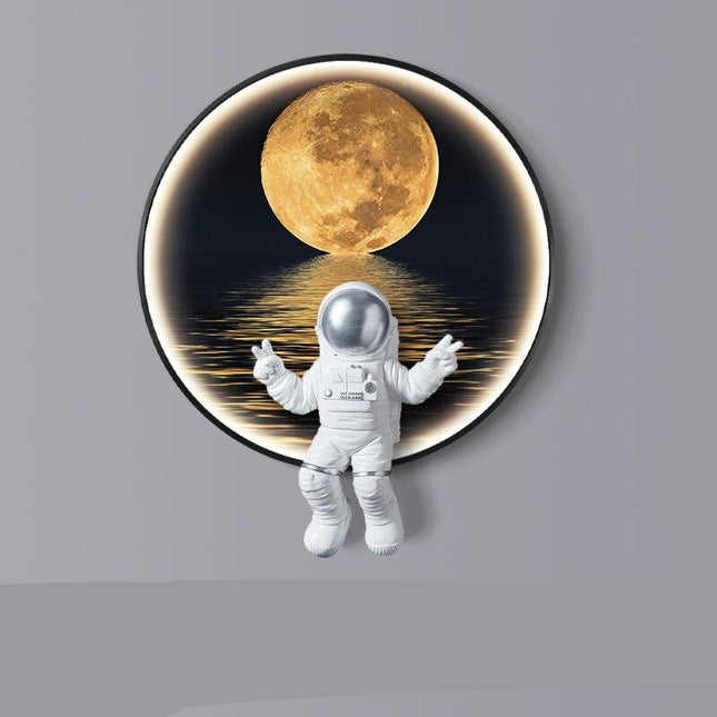 ChandelierDecor - Astronaut on Moon Wall Light: Illuminate with Space