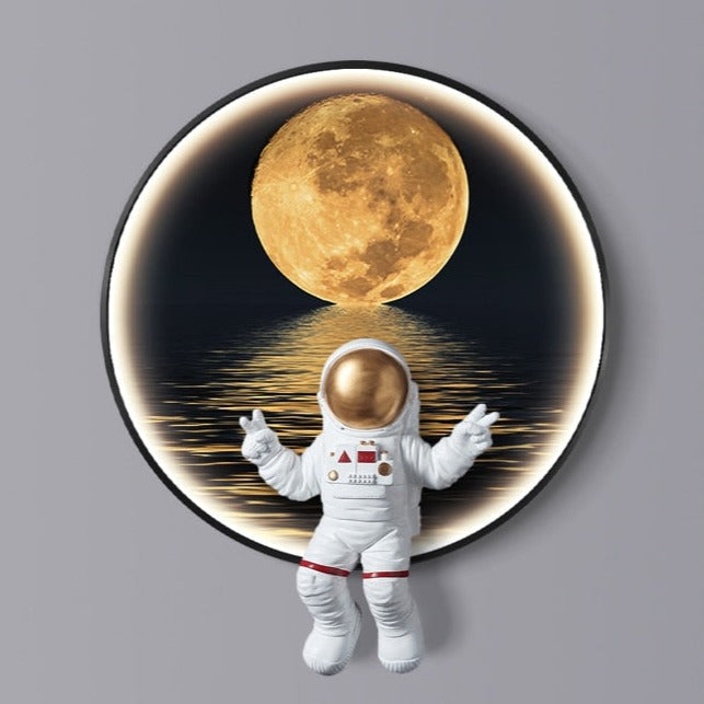ChandelierDecor - Astronaut on Moon Wall Light: Illuminate with Space