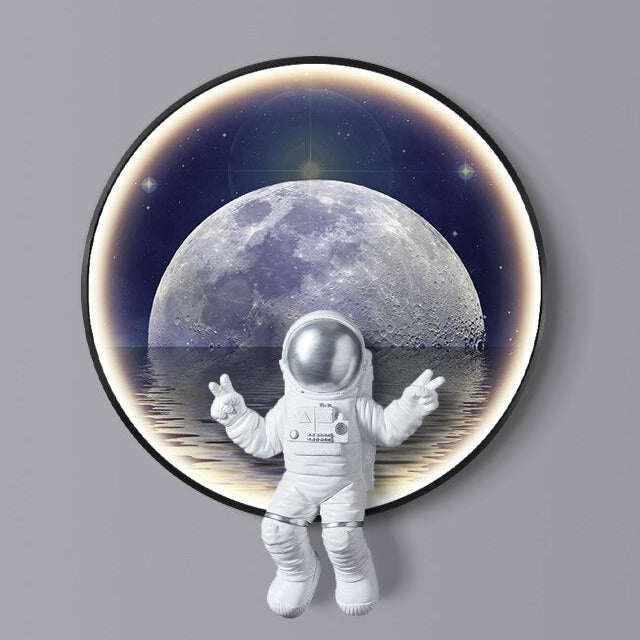 ChandelierDecor - Astronaut on Moon Wall Light: Illuminate with Space