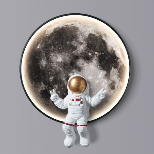 ChandelierDecor - Astronaut on Moon Wall Light: Illuminate with Space
