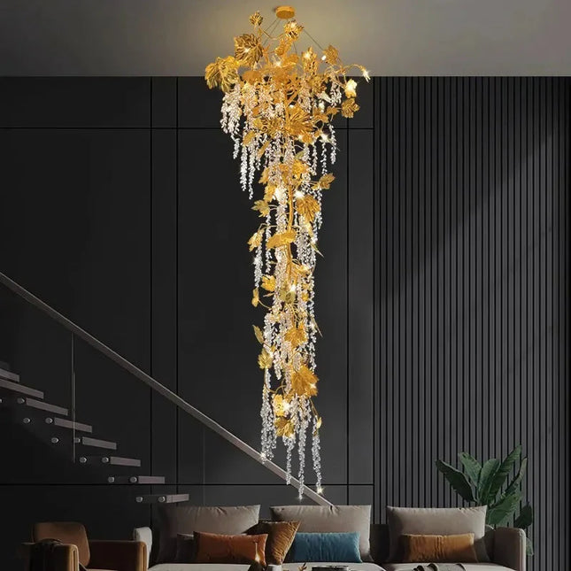 ChandelierDecor - Autumn Leaves Fall Crystal Chandelier Lighting