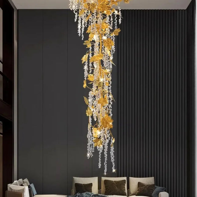 ChandelierDecor - Autumn Leaves Fall Crystal Chandelier Lighting