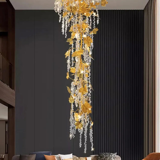 ChandelierDecor - Autumn Leaves Fall Crystal Chandelier Lighting