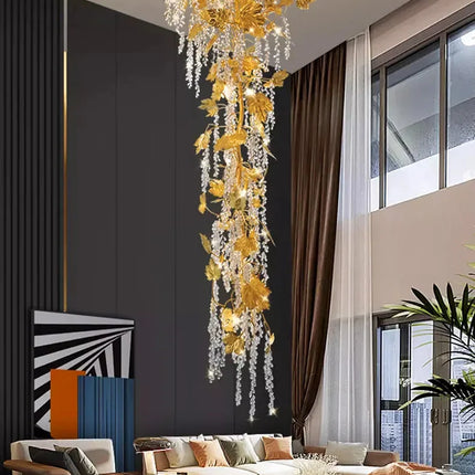 ChandelierDecor - Autumn Leaves Fall Crystal Chandelier Lighting