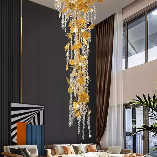 ChandelierDecor - Autumn Leaves Fall Crystal Chandelier Lighting