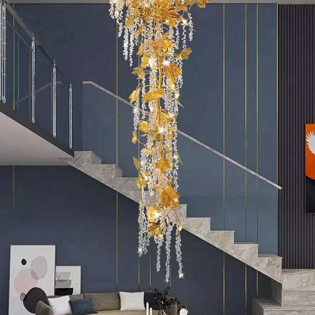 ChandelierDecor - Autumn Leaves Fall Crystal Chandelier Lighting
