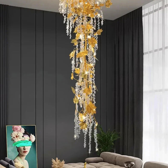 ChandelierDecor - Autumn Leaves Fall Crystal Chandelier Lighting