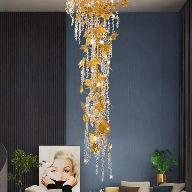 ChandelierDecor - Autumn Leaves Fall Crystal Chandelier Lighting