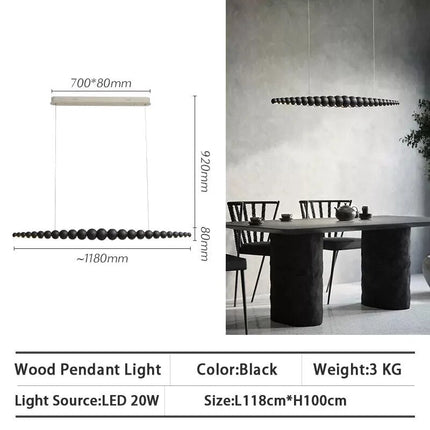 ChandelierDecor - Bamboo Wood Globe Bar LED Pendant Light