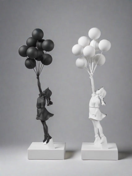 ChandelierDecor - Banksy Flying Balloons Girl Figure