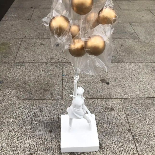 ChandelierDecor - Banksy Flying Balloons Girl Figure