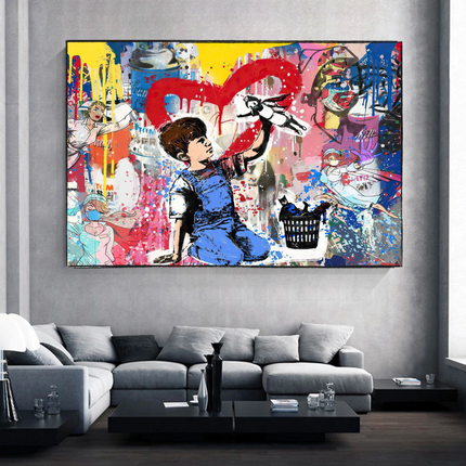 ChandelierDecor - Banksy Life is Beautiful Canvas Wall Art