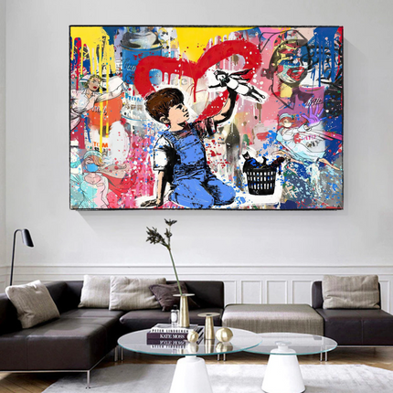 ChandelierDecor - Banksy Life is Beautiful Canvas Wall Art