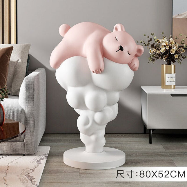 ChandelierDecor - Bear on Clouds Statue Ornament