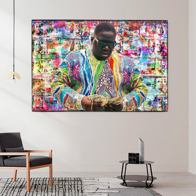 ChandelierDecor - Biggie Smalls Graffiti Rapper The Notorious B.I.G. Canvas Wall Art - Wall Art Decor - Famous Wall Art