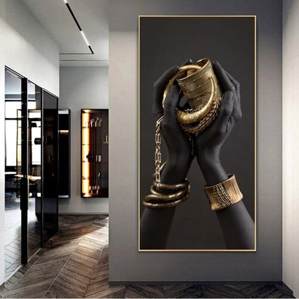 ChandelierDecor - Black Girl Art, African Girl Art Canvas Poster Wall Art - Wall Art Hanging Canvas Graffiti Gift