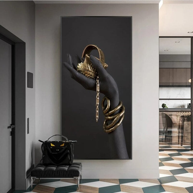 ChandelierDecor - Black Girl Art, African Girl Art Canvas Poster Wall Art - Wall Art Hanging Canvas Graffiti Gift