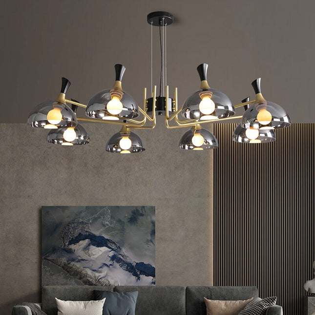 ChandelierDecor - Black Glass Ceiling Chandelier