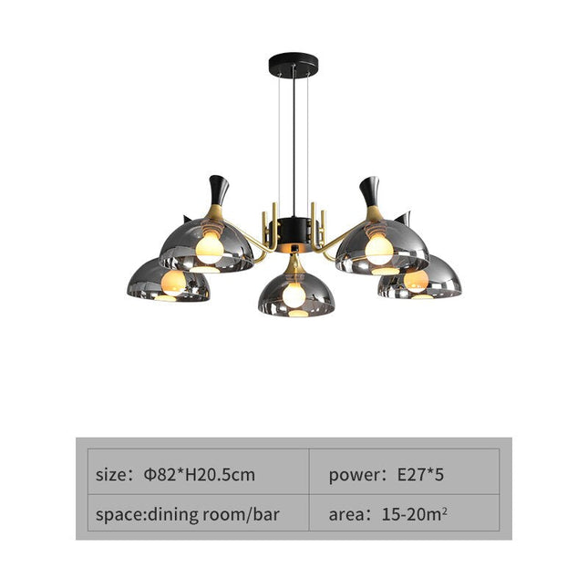 ChandelierDecor - Black Glass Ceiling Chandelier