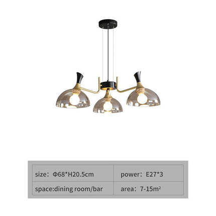 ChandelierDecor - Black Glass Ceiling Chandelier