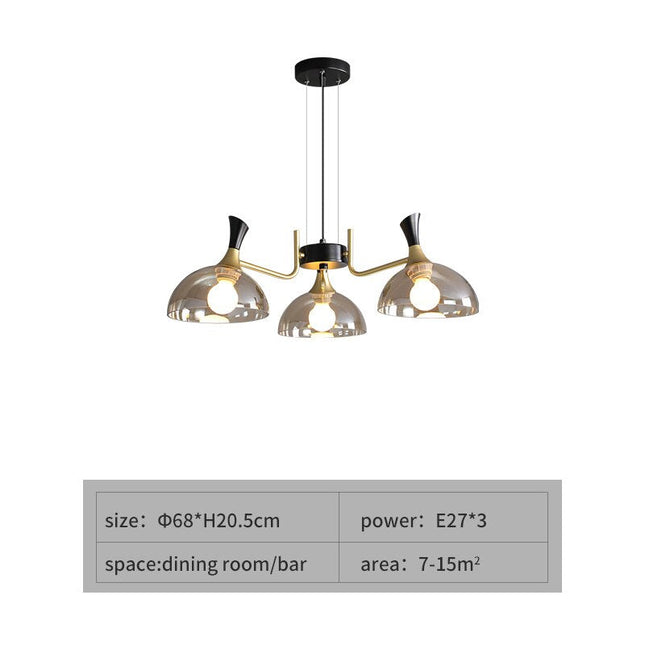 ChandelierDecor - Black Glass Ceiling Chandelier