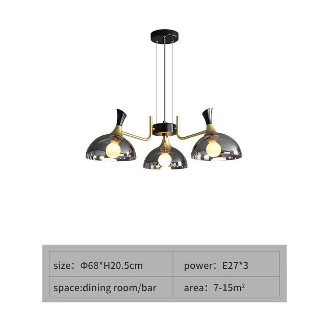 ChandelierDecor - Black Glass Ceiling Chandelier