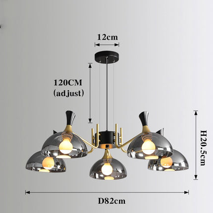 ChandelierDecor - Black Glass Ceiling Chandelier