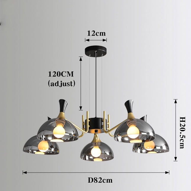 ChandelierDecor - Black Glass Ceiling Chandelier