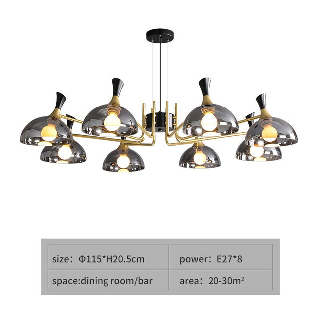 ChandelierDecor - Black Glass Ceiling Chandelier