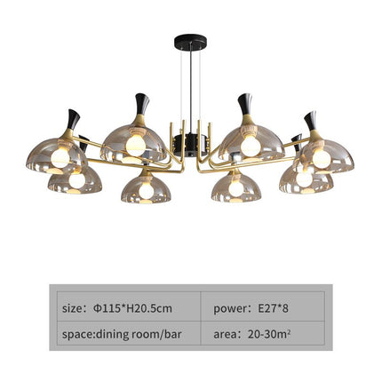 ChandelierDecor - Black Glass Ceiling Chandelier