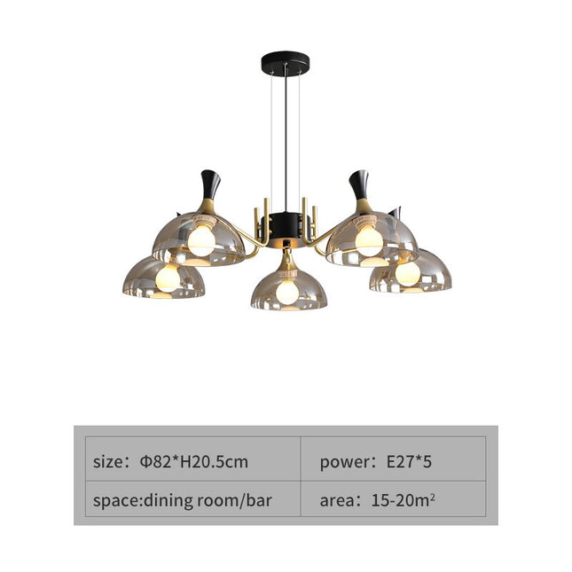 ChandelierDecor - Black Glass Ceiling Chandelier