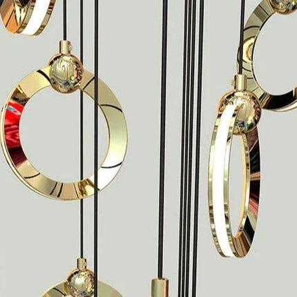 ChandelierDecor - Black Minimalist Rotating Staircase Chandelier