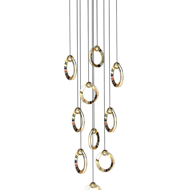 ChandelierDecor - Black Minimalist Rotating Staircase Chandelier