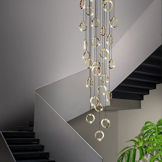 ChandelierDecor - Black Minimalist Rotating Staircase Chandelier