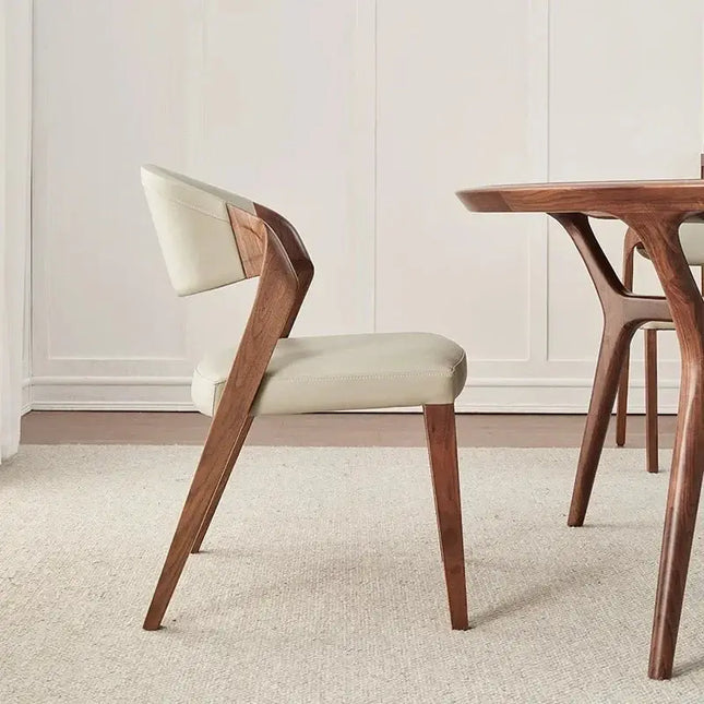 Black Walnut Solid Wood Dining Chair-Dining Chairs