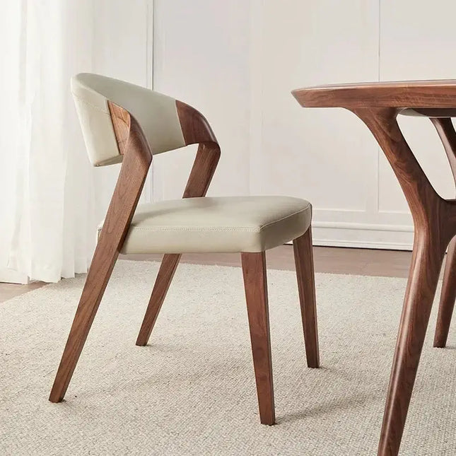 Black Walnut Solid Wood Dining Chair-Dining Chairs