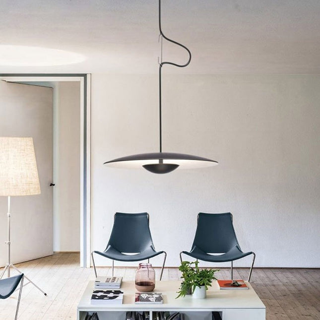 ChandelierDecor - Black Wood Grain LED Pendant Light for Dining Room, Kitchen Decor