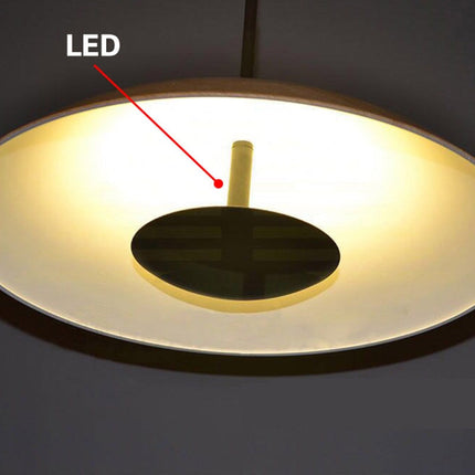 ChandelierDecor - Black Wood Grain LED Pendant Light for Dining Room, Kitchen Decor