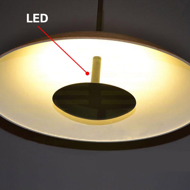 ChandelierDecor - Black Wood Grain LED Pendant Light for Dining Room, Kitchen Decor