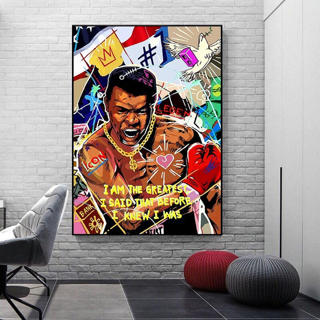 ChandelierDecor - Boxing Muhammad Ali Champion Canvas Wall Art