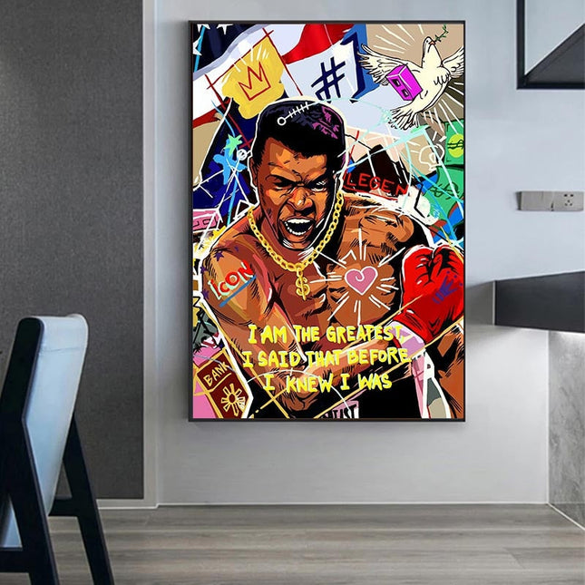 ChandelierDecor - Boxing Muhammad Ali Champion Canvas Wall Art