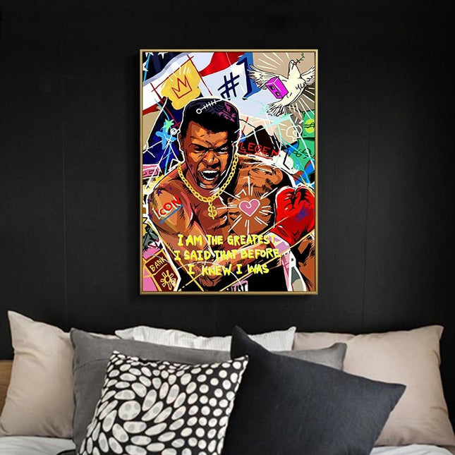 ChandelierDecor - Boxing Muhammad Ali Champion Canvas Wall Art