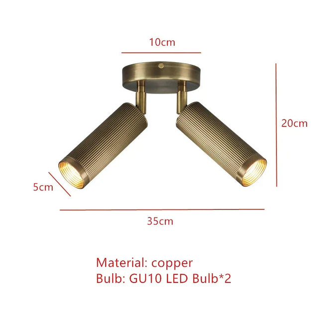 ChandelierDecor - Brass Aisle Vintage Hanglamp Rotatable Light