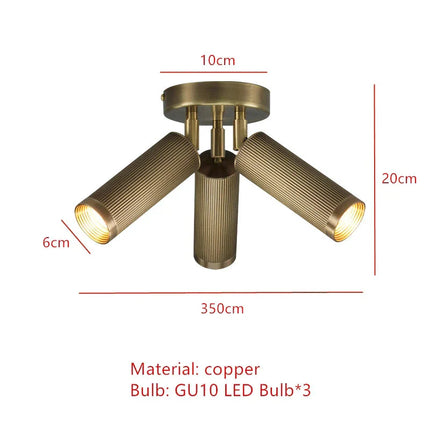ChandelierDecor - Brass Aisle Vintage Hanglamp Rotatable Light